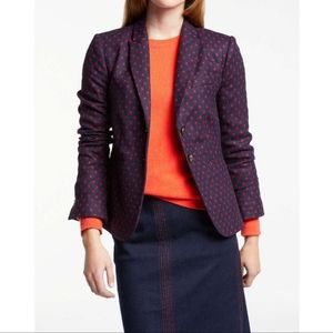 Navy and Red Polka Dot Blazer